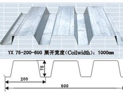 楼承板YX75-200-600
